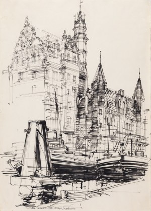 Henryk Dąbrowski (1927 Warszawa - 2006 Warszawa), Gdańsk nad Mołtawą, 1959