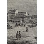 Bernardo Bellotto (1721–1780), „Blick auf den Marktplatz der Neustadt in Dresden“, 1750