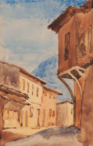Józef Szanajca (1892 Lublin - 1939 Płazów), Uliczka we Włoszech, 1924
