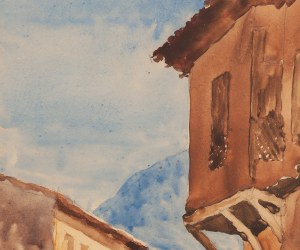 Józef Szanajca (1892 Lublin - 1939 Płazów), Uliczka we Włoszech, 1924