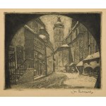 Jan Rubczak (1884 Stanisławów - 1942 Auschwitz), Widok na Kościół Mariacki od strony Małego Rynku
