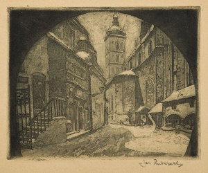 Jan Rubczak (1884 Stanisławów - 1942 Auschwitz), Widok na Kościół Mariacki od strony Małego Rynku