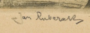 Jan Rubczak (1884 Stanisławów - 1942 Auschwitz), Widok na Kościół Mariacki od strony Małego Rynku