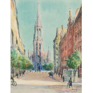 Jan Rubczak (1884 Stanisławów - 1942 Auschwitz), Veduta della chiesa di Santa Maria a Katowice