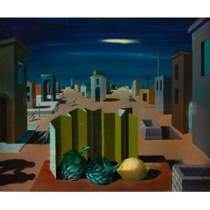 Jerzy (Georges) Spiro (1909 Warsaw – 1994 Nice), Architectural Landscape with Artichokes and Lemons, 1952