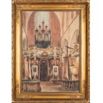 Antoni Chrzanowski (1905 Krakau – 2000 Krakau), „Innenraum der Fronleichnamskirche in Krakau“, 1946