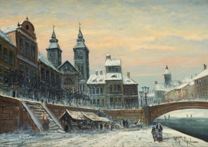 Władysław Chmieliński (1911 Warszawa - 1979 Warszawa), Zima w mieście