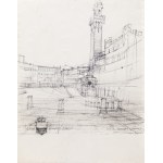 Henryk Dąbrowski (1927 Warszawa - 2006 Warszawa), Siena - Palazzo Pubblico, 1963