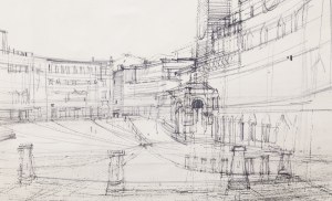 Henryk Dąbrowski (1927 Warszawa - 2006 Warszawa), Siena - Palazzo Pubblico, 1963