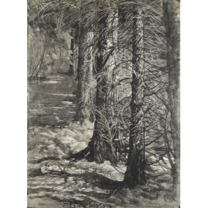 Leon WYCZÓŁKOWSKI (1852-1936), Wnętrze lasu, 1907