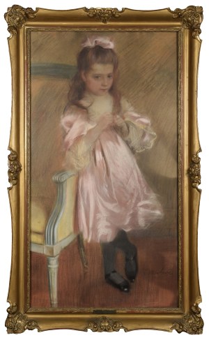 Teodor AXENTOWICZ (1859-1938), Portret córki artysty - Jadzia