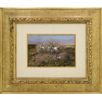J. KONARSKI, 19th century, A Speeding Horse-Drawn Carriage