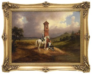 Adam MALINOWSKI (1829-1892), Odpoczynek ułana przed kapliczką