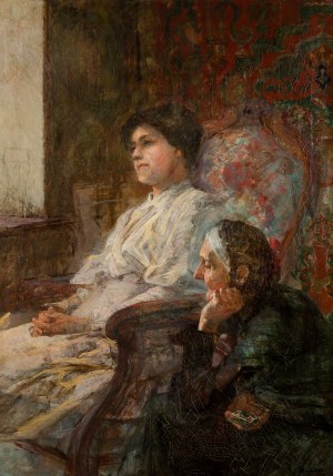 Zygmunt Papieski (1852 Kraków -1927 tamże), Matka z córką