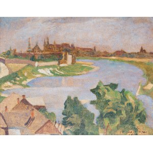 Stanisław Czajkowski (1878 Warszawa - 1954 Sandomierz), Panorama Krakowa, 1919 r.