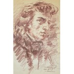 Marian Adamczyk (ur. 1938 r. Karczmiska), Portret Fryderyka Chopina, wg Eugène a Delacroix, 1989 r.