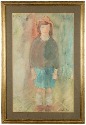 Zygmunt Landau (1898 Łódż - 1962 Tel Aviv), Dziewczynka w kapeluszu, 1936 r.
