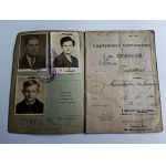 TEMPORARY ID CARD, KATOWICE, CAPITAL INSURANCE COMPANY, CIESZYN, CHORZÓW, 1950