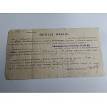 PROTEST OF A BILL OF EXCHANGE, WARSAW, NOTARY, WŁOSKOWICZ, HETTLINGER, 1930