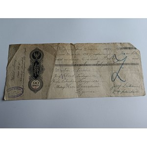 BILLET À ORDRE DE ŻYWIEC, ŁODYGOWICE, 1929 CACHET