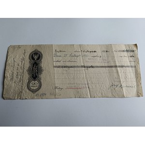 BILLET À ORDRE DE ŻYWIEC, ŁODYGOWICE, BĘDZIN, 1929 – CACHET
