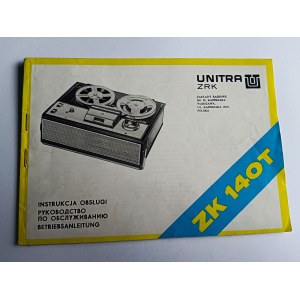MODE D'EMPLOI DU MAGNÉTOPHONE UNITRA ZRK ZK 140T