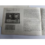 MODE D'EMPLOI DU MAGNÉTOPHONE UNITRA ZRK ZK 140T