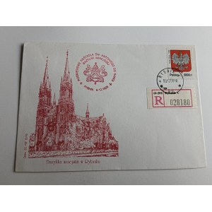 KOPERTA RYBNIK BAZYLIKA MNIEJSZA 1993 R. ZNACZEK STEMPEL