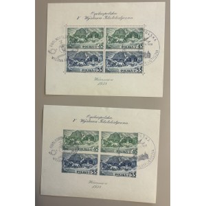 EXPOSITION, 1938, Fi. BLOC 5 AB OBSTAMPÉ