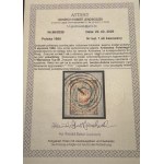 KINGDOM OF POLAND, 1860, Fi. 1 ab, ON A CUTOUT, CERTIFICATE