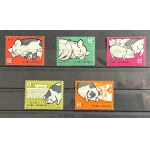 CHINA STAMPS—PIGS, 1960, Nos. 546–550, CANCELED