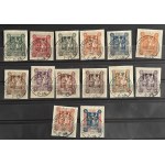 PLEBISCITE POSTAGE STAMPS—KWIDZYN, MILAN EDITION, 1920, Sheets 1–14, Canceled