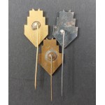 Badge. PZN. Second Polish Republic. Physical Fitness Badge - Set 3 - Gold, Silver, Bronze