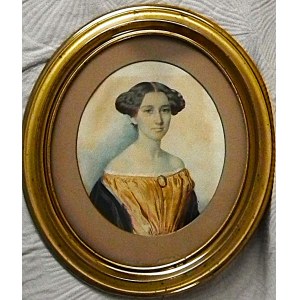 Porträt der Fräulein Paulina im Biedermeier-Stil