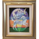 Czesław Tumielewicz (b. 1949), Composition with a Moon, a Horse, and a Girl