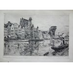 Eduard (Edmund) Winkler (1884–1978), View of the Long Embankment and the Crane in Gdańsk, 1942.