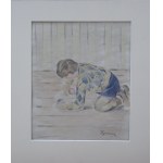 Tymon Niesiołowski (1882–1965), *Boy Playing*, 1950s