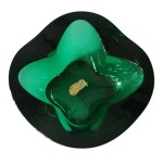 Designed by Rudolf Jurnikl, Green Popileniczka, Bohemia Glass