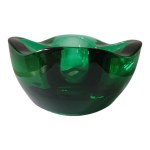 Designed by Rudolf Jurnikl, Green Popileniczka, Bohemia Glass