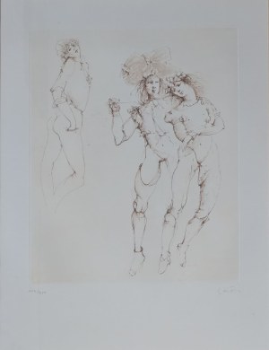 Leonor Fini (1907-1996), Brak tytułu (Trzy postacie) z serii Regards