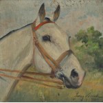 Jerzy KOSSAK (1886–1955), "Head of a White Horse" (1949)