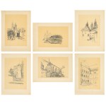 Leon WYCZÓŁKOWSKI (1852-1936), Kraków. 12 autolitografii kredą i piórem (1915)
