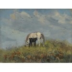 Jerzy POTRZEBOWSKI (1921–1974), "Horses in a Pasture"