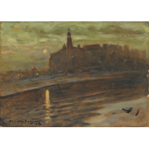Stanisław FABIJAŃSKI (1865–1947), Wawel at Night (1943)