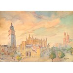 Franciszek TUREK (1882–1947), Main Square in Kraków (1923)