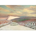 Ludwik LESZKO (1890-1957), “Paesaggio invernale con panorama di Cracovia” (1950)