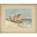 Eugeniusz DZIERZENCKI (1905–1990), "Fishing Boats on the Beach"