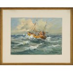 Eugeniusz DZIERZENCKI (1905–1990), "A Ship on a Stormy Sea"
