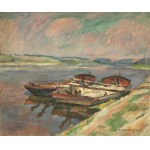Jan KARMAŃSKI (1887–1958), Boats on the Vistula (1942)