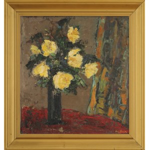 Wojciech FLECK (1903–1972), Still Life with Yellow Roses